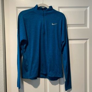 Nike Women's Dri-FIT Swift Element UV 1/4 Zip Running Top. Size L. Blue